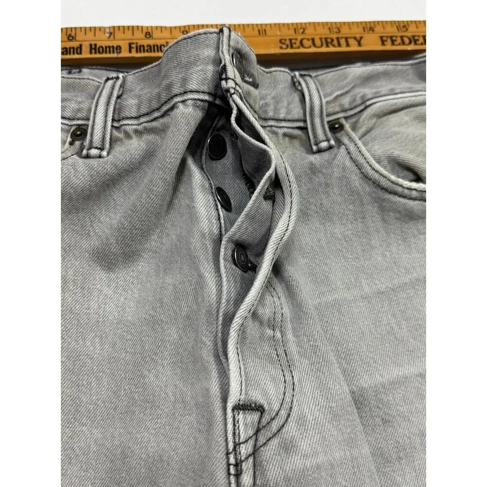 Gray Levi's 501 Men's Jeans 38x30 Straight Leg Button Fly Denim Pants
